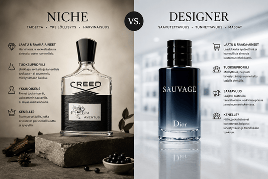 Niche vs. designer-tuoksut – kumpi sopii sinulle? - Finscents